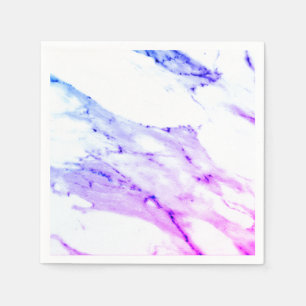Lila-rosa-blaues Granitmuster aus weißem Marmor Serviette