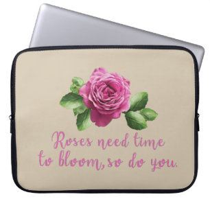 lila-rosa-blühende Rose Laptopschutzhülle