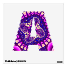 Lila rosa Blume Buchstabe A