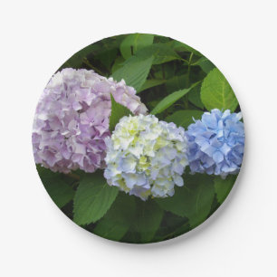 Lila rosa Blume elegante Hydrangeas Pappteller