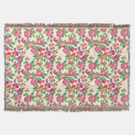 Lila\rosa Blume, grüne Blätter Decke