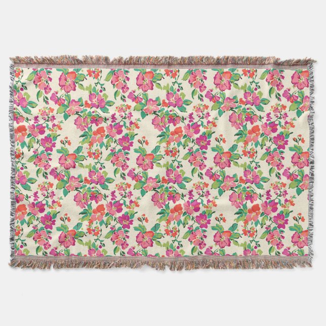 Lila\rosa Blume, grüne Blätter Decke (Vorderseite)