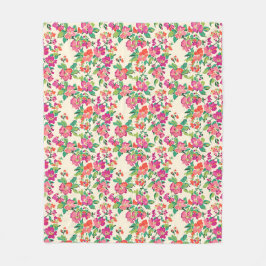 Lila\rosa Blume, grüne Blätter Fleecedecke