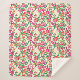 Lila\rosa Blume, grüne Blätter Sherpadecke