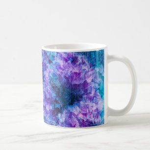 Lila rosa Blume Muster digitale Designkunst Kaffeetasse