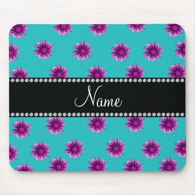 Lila rosa Blumen des personalisierten Mousepad (Vorne)