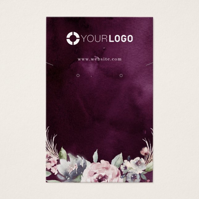 Lila Rosa Blumen-Logo Ohranzeige (Vorderseite)