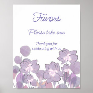 Lila rosa Blush-Blumen Geschenke bitte nehmen Sie  Poster