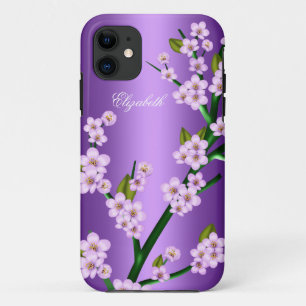 Lila Rosa Blüten iPhone 5 Elegant Klassisch 11 Hülle