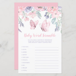 Lila Rosa Blütenschmetterling Wortschwall