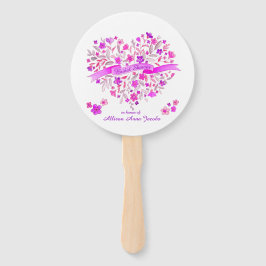 Lila Rosa-Brautparty-Fans aus dem Herz Fächer