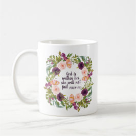 Lila rosa Christliche Blütenblume Kaffeetasse