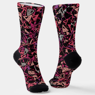 Lila Rosa Dreieckmuster Socken