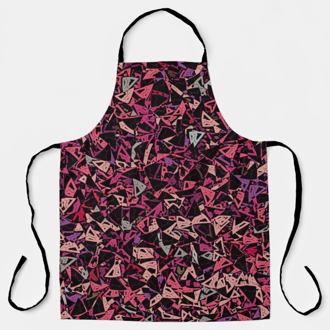Lila Rosa Dreiecksmuster Schürze (Vorderseite)