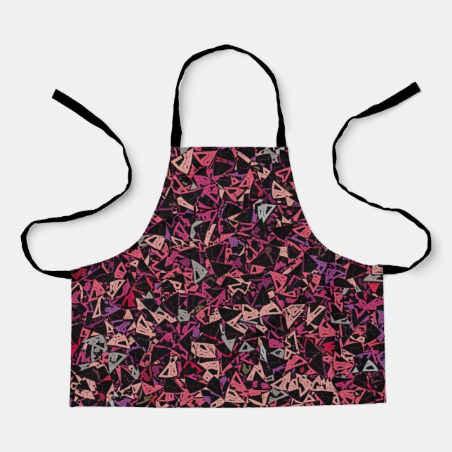Lila Rosa Dreiecksmuster Schürze (Vorderseite)