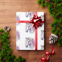 Lila rosa Einhorn Geschenkpapier