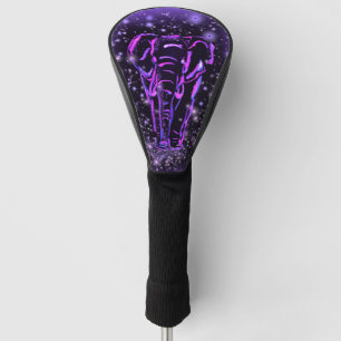 Lila rosa Elefant beim Spaziergang in der Starry N Golf Headcover