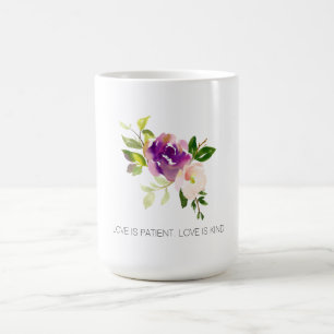 Lila rosa Farbflora Kaffeetasse