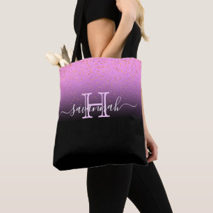Lila rosa Farbverlauf Monogramm Name chic