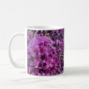 Lila rosa Flieder romantisches rosa Blumenfoto Kaffeetasse