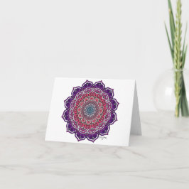 Lila-rosa Floral Mandala Karte