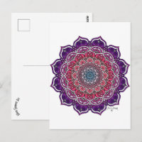 Lila-rosa Floral Mandala