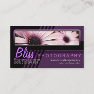 Lila rosa Fotografie mit Foto-Vorlage Business Visitenkarte