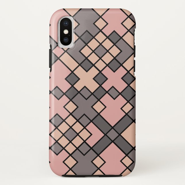 lila rosa geometrisches Muster Case-Mate iPhone Hülle (Rückseite)