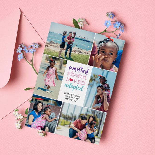 Lila Rosa Gewollt Ausgewählte Adoptiert Fotos Ankündigung (Von Creator hochgeladen)