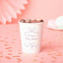 lila rosa glitzer bogen baby shower name datum ele