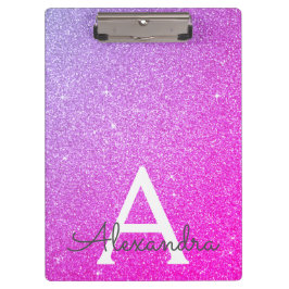 Lila-rosa-Glitzer- und Sparkymnastikschule Klemmbrett