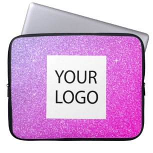 Lila rosa Glitzer - Werbung für kundenspezifische  Laptopschutzhülle