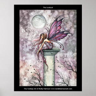 Lila Rosa Gothic Feenposter von Molly Harrison Poster