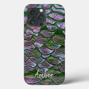 Lila Rosa Grüner Metallischer Muster Personalisier Case-Mate iPhone Hülle