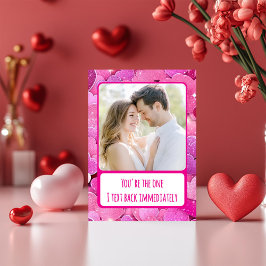 Lila rosa Herzen - Ich schreibe sofort zurück, Fot Feiertagskarte