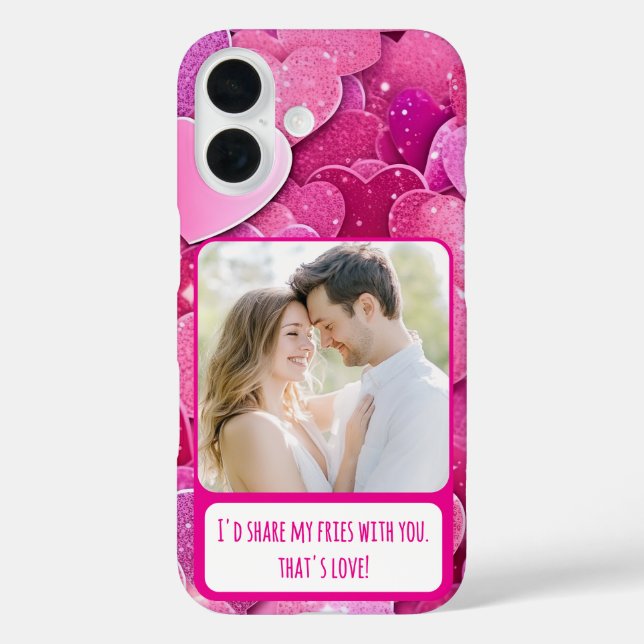 Lila rosa Herzen meine Freunde teilen Case-Mate iPhone Hülle (Rückseite)