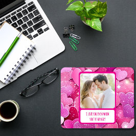 Lila rosa Herzen, wenn du zornig bist Mousepad