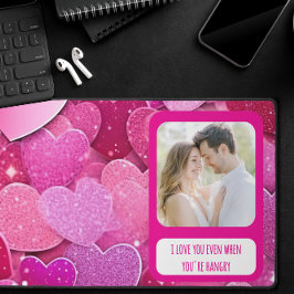 Lila rosa Herzen, wenn du zornig bist Schreibtischunterlage