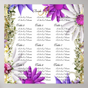 Lila rosa Hochzeitskarten Poster