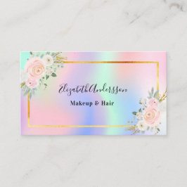 Lila rosa holografisches Foto qr Visitenkarte