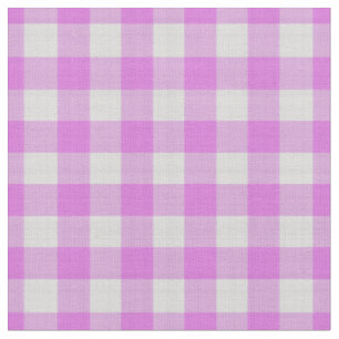 Lila Rosa Kariertes Gingham Stoff