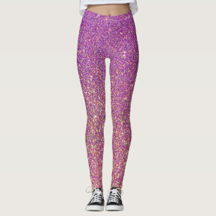 Lila rosa Leggings Sparkasse Look