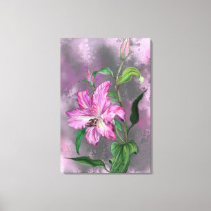 Lila Rosa Lippen Blume Canvas drucken Leinwanddruck