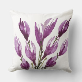 Lila Rosa Magnolia Kissen