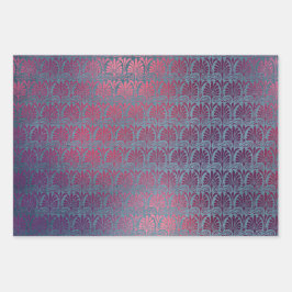 Lila rosa Metallisches Kunstmuseum Geschenkpapier Set