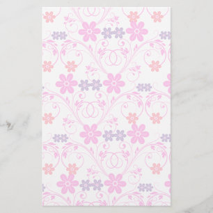 Lila & rosa Modernes Blumenambiente Briefpapier