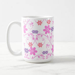 Lila & rosa Modernes Blumenambiente Kaffeetasse