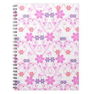 Lila & rosa Modernes Blumenambiente Notizblock