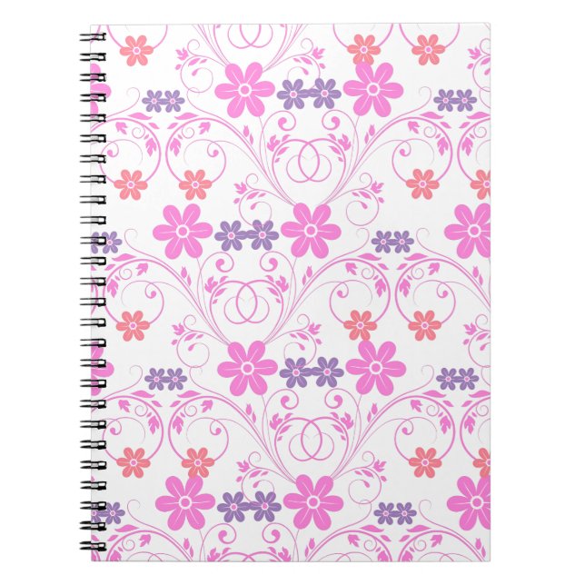 Lila & rosa Modernes Blumenambiente Notizblock (Vorderseite)