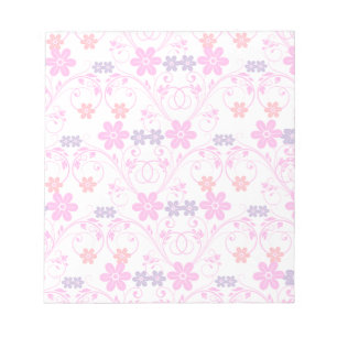 Lila & rosa Modernes Blumenambiente Notizblock